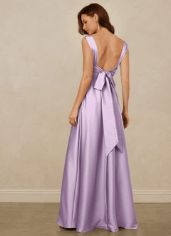 Christian Siriano Bridal for Azazie 1001 Robes de demoiselle d'honneur Robe Trapèze en Satin extensible Encolure en Forme de Cœur Frostiges Flieder image5