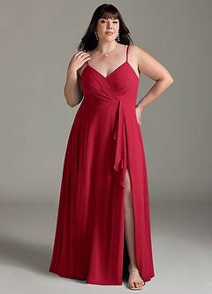 Azazie Akita Bridesmaid Dresses Scarlet A-Line Chiffon Dress image5