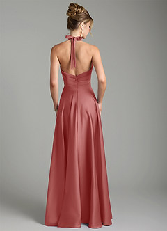 Azazie Tenaya Bridesmaid Dresses Antique Rose A-Line Sweetheart Neckline Stretch Satin Dress image7