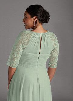 Azazie Gracelyn Kleider für die Brautmutter A-Linie Spitze Kleid Staubiger Salbeigrün image12