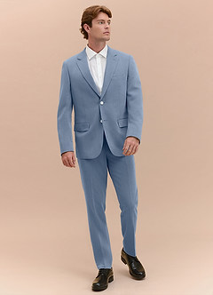 front William Dusty Blue Comfort Blend Suit Jacket