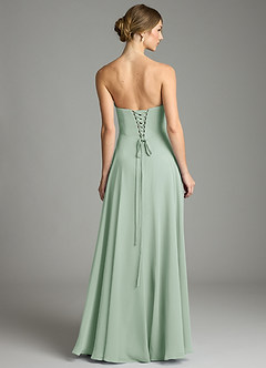 Azazie Ayla Abiti da Damigella Abito A-Line in Chiffon Scollo a Cuore Agave image2