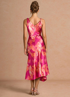 Robe Mi-Longue Tie Dye Pêche Hynelle image2