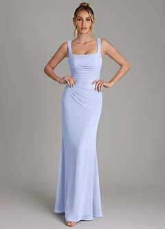 Azazie Agustina Bridesmaid Dresses Ice Mermaid Corset Chiffon Dress image3