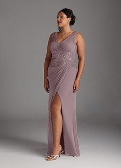 Azazie Winona vestidos de madre de la novia Vestido de Atardecer de Malla de Sirena con Lentejuela image3