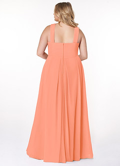 Azazie Kaleigh Bridesmaid Dresses Sunset A-Line Pleated Chiffon Dress image8