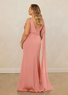 Christian Siriano Bridal for Azazie 1011 Bridesmaid Dresses Coral Mermaid Bow Stretch Satin Dress image12