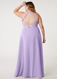 Azazie Clarice Bridesmaid Dresses Lilac A-Line Halter Chiffon Dress image9
