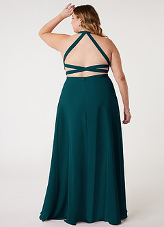 Azazie Clarice Bridesmaid Dresses Pine A-Line Halter Chiffon Dress image9