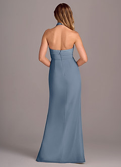 Azazie Jemma Bridesmaid Dresses Twilight Sheath Pleated Chiffon Dress image2