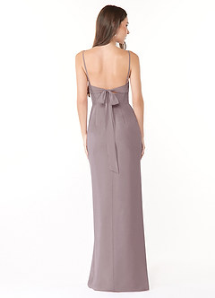 Azazie Mai Brautjungfernkleider Etui Plissee Chiffon Kleid Dämmerung image2