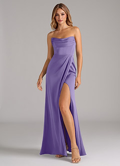 Azazie Johana Bridesmaid Dresses Tahiti Mermaid Off the Shoulder Stretch Satin Convertible Dress image6