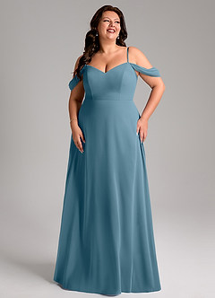 Azazie Marley Bridesmaid Dresses Bermuda A-Line Off the Shoulder Chiffon Convertible Dress image13