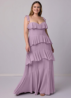 Barbie ♥ Azazie Bridesmaid Dresses Wisteria A-Line Sweetheart Neckline Chiffon Dress image6