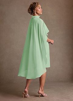 Azazie Irna Suknie dla Matki Panny Młodej Kolumna Szyfon Długość do kolan Sukienka image4