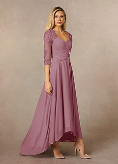 Azazie Anne Mother of the Bride Dresses Vintage Mauve Sheath Sweetheart Sequins Lace Dress image5