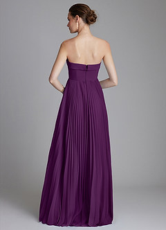 Azazie Mariana Bridesmaid Dresses Grape A-Line Strapless Chiffon Dress image7