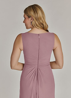 Azazie Manuella Mother of the Bride Dresses Dusty Rose A-Line V-Neck Pleated Chiffon Dress image9