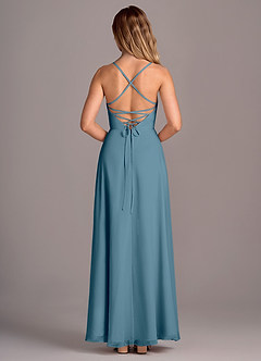 Azazie Mei Abiti da Damigella Abito A-Line in Chiffon Bermuda image6
