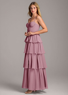 Azazie Alanna Bridesmaid Dresses Vintage Mauve A-Line Sweetheart Neckline Chiffon Dress image6