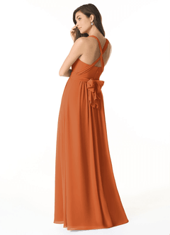 Azazie Olani Brautjungfernkleider Wandelbar A-Linie Schulterfrei Chiffon Kleid Kanel image3