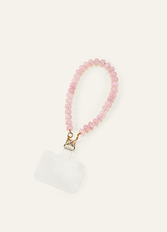 front Natural Stone Bag Strap Charm Beads Embellished Phone Chain