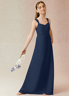 Azazie Denice Junior Cedar Rose A-Line Chiffon Dress image4