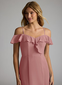 Azazie Sophie Bridesmaid Dresses Dusty Rose A-Line Off the Shoulder Chiffon Convertible Dress image2