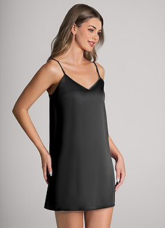 front Abito sottoveste classico in raso con colori coordinati