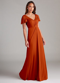 Azazie Soren Final Sale Black A-Line Ruched Mesh Dress image3