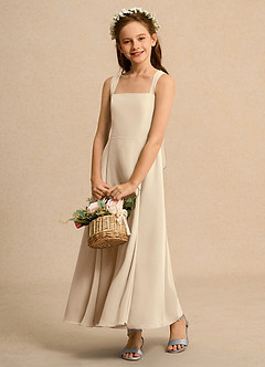 Azazie Tater Girl Flower Girl Klänningar Klä A-Line i Chiffong Plisserad image4