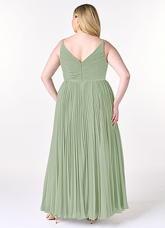 Azazie Raychelle Bridesmaid Dresses Dusty Sage A-Line V-Neck Chiffon Dress image8