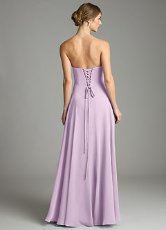 Azazie Ayla Abiti da Damigella Abito A-Line in Chiffon Scollo a Cuore Lilla Glassato image2