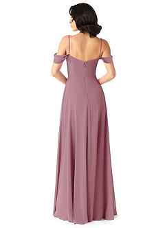 Azazie Tancie At-home Try On Dresses Vintage Mauve A-Line Off the Shoulder Chiffon Convertible Dress image2