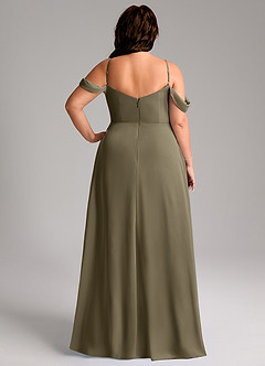 Azazie Marley Bridesmaid Dresses Willow Green A-Line Off the Shoulder Chiffon Convertible Dress image12