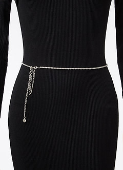 front Rhinestone Strand Belt