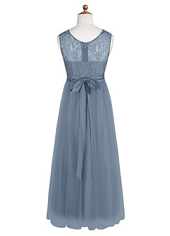 Azazie Georgette Junior A-Linie Spitze Tüll Kleid Zwielichtviolett image9