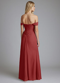 Azazie Haisley Vestidos de damas de honor Vestido de Óxido de Gasa de Corte Recto Convertible con Vestidos sin tirantes image2