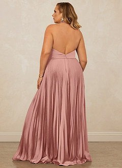 Christian Siriano Bridal for Azazie 1007 Bridesmaid Dresses Rosette A-Line Pleated Stretch Satin Dress image11