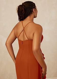 Christian Siriano Bridal for Azazie 1006 Bridesmaid Dresses Paprika Mermaid Ruched Chiffon Dress image16