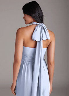 Azazie Lamara Robes de demoiselle d'honneur Combinaison Convertible en Mousseline de soie Épaule décolletée Eis image10