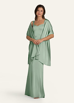 front Azazie Bijpassende Kleur Ierland Stretch Satijnen Sjaal