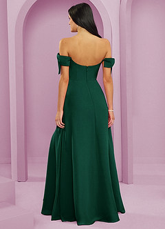 Barbie ♥ Azazie Bridesmaid Dresses Emerald A-Line Off the Shoulder Chiffon Convertible Dress image2