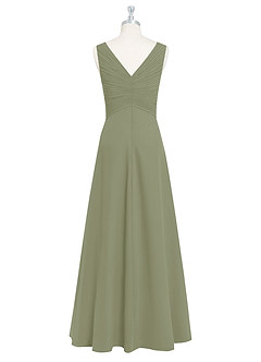 Azazie Flora Bridesmaid Dresses Pistachio A-Line Pleated Chiffon Dress image8