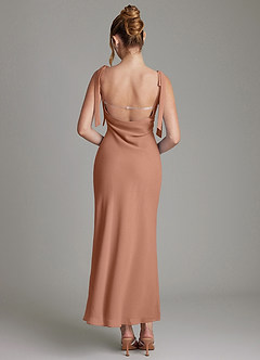 Azazie Luddie Bridesmaid Dresses Bronzer Mermaid Bow Chiffon Dress image5