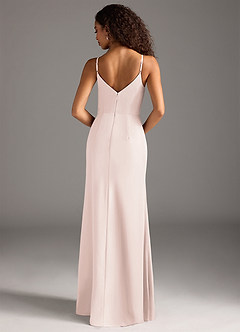 Azazie Deandra Brudtärnklänningar Klä av Sjöjungfru i Chiffong Plisserad Rosenblad image6