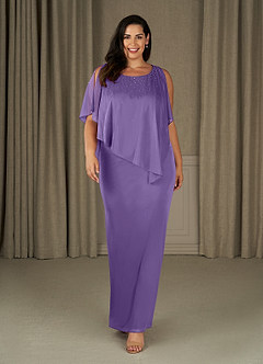 Azazie Aspyn Mother of the Bride Dresses Tahiti Sheath Beaded Mesh Dress image9