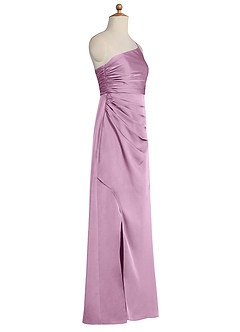 Azazie Eren Junior Wisteria Sheath Pleated Stretch Satin Dress image6