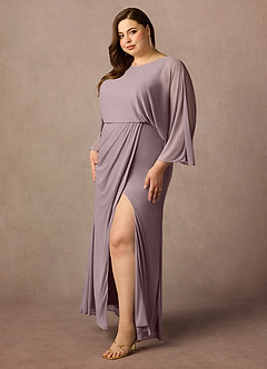 Azazie Ysabella Abiti per la Madre della Sposa Abito Sirena in Maglia Plissettato Dusk image8