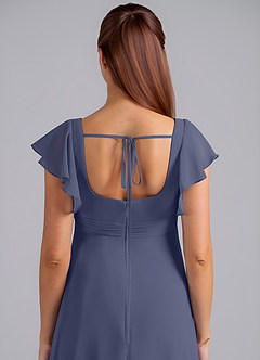 Azazie Bondi Abiti da damigella d'onore premaman Abito A-Line Increspato Chiffon Floor-Length image6